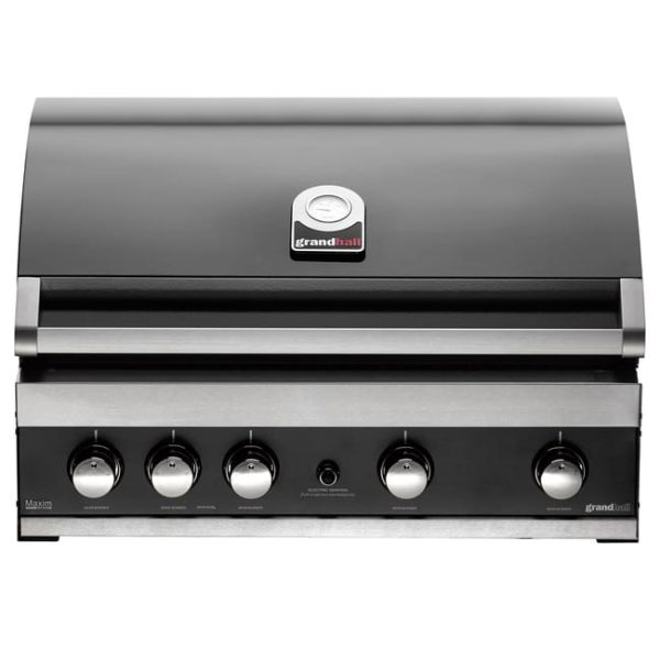 Barbecue au gaz GRANDHALL encastrable maxim 18,3kw, noir et alu